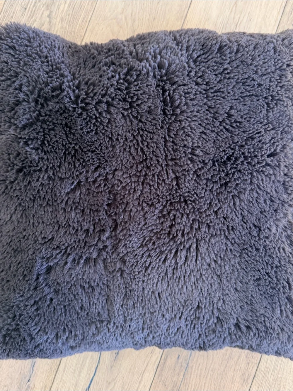 UnHide Luxury Faux Fur Squish Cushion & Lil Marsh Throw Set – Chocolate Brown